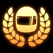 Laurel wreath champion badge