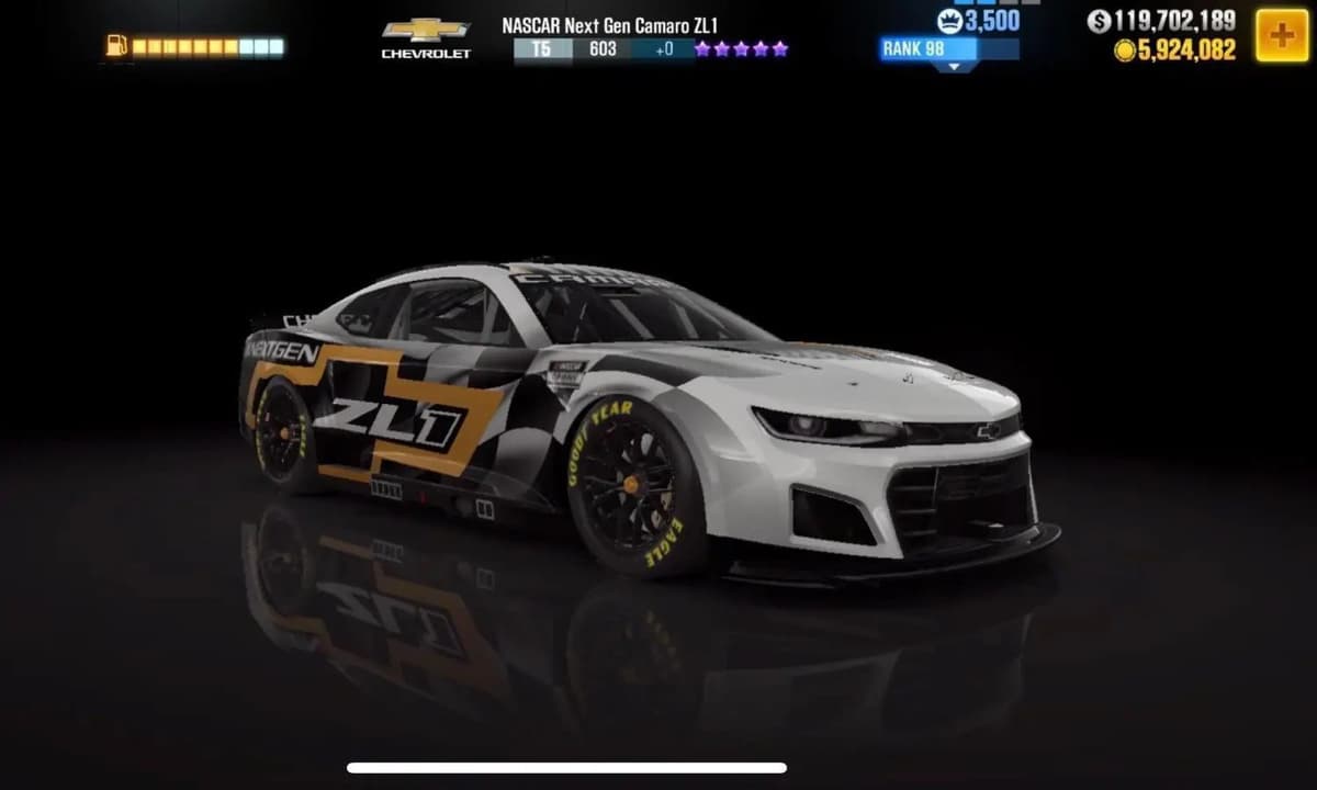 CSR2 NASCAR Next Gen Camaro ZL1 maxed