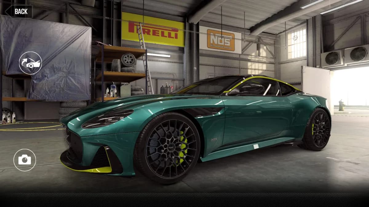 Aston Martin DBS 770 Ultimate CSR2 season prize car in AstonMartinRacingGreen