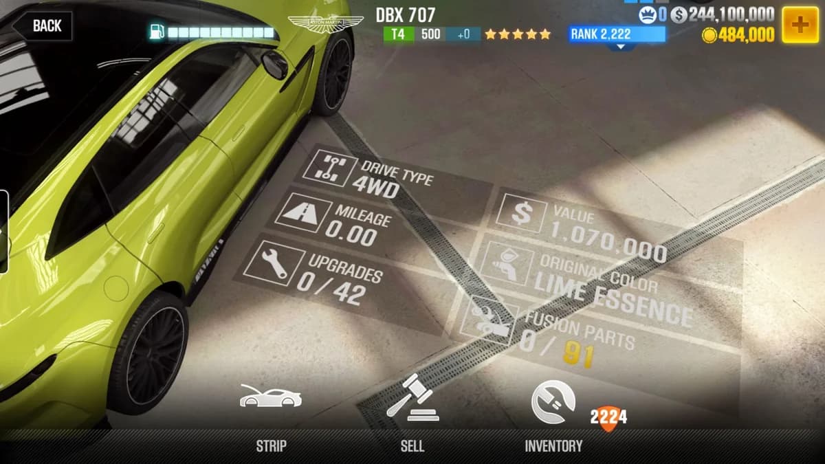 Aston Martin DBX 707 CSR2 fusion parts and upgrade breakdown, tier 4 gold star car