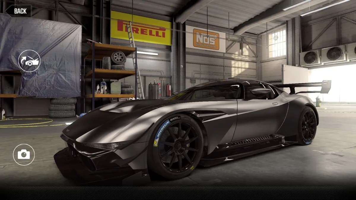 Aston Martin Vulcan AMR Pro CSR2 season prize car in QbySatinJetBlack