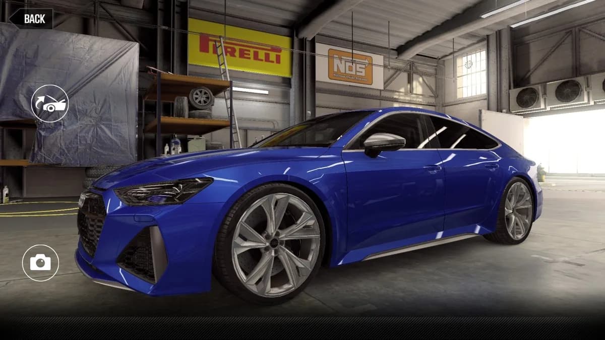 Audi RS7 Sportback CSR2 season prize car in Ultra Blue