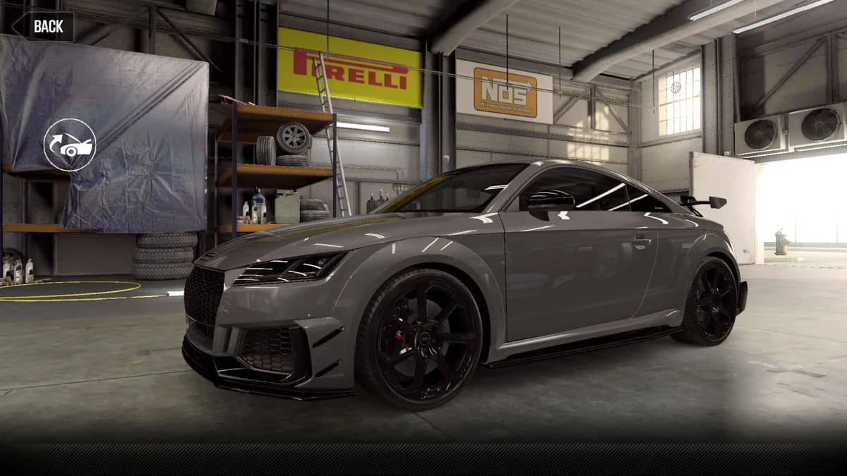 Audi TT RS Coupe iconic edition CSR2 season prize car in NardoGray