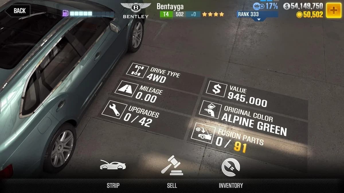 Bentley Bentayga CSR2 fusion parts and upgrade breakdown, tier 4 gold star car