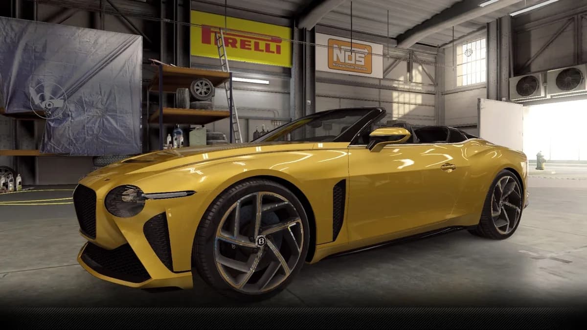 Bentley Bacalar by Mulliner CSR2 season prize car in YellowFlame
