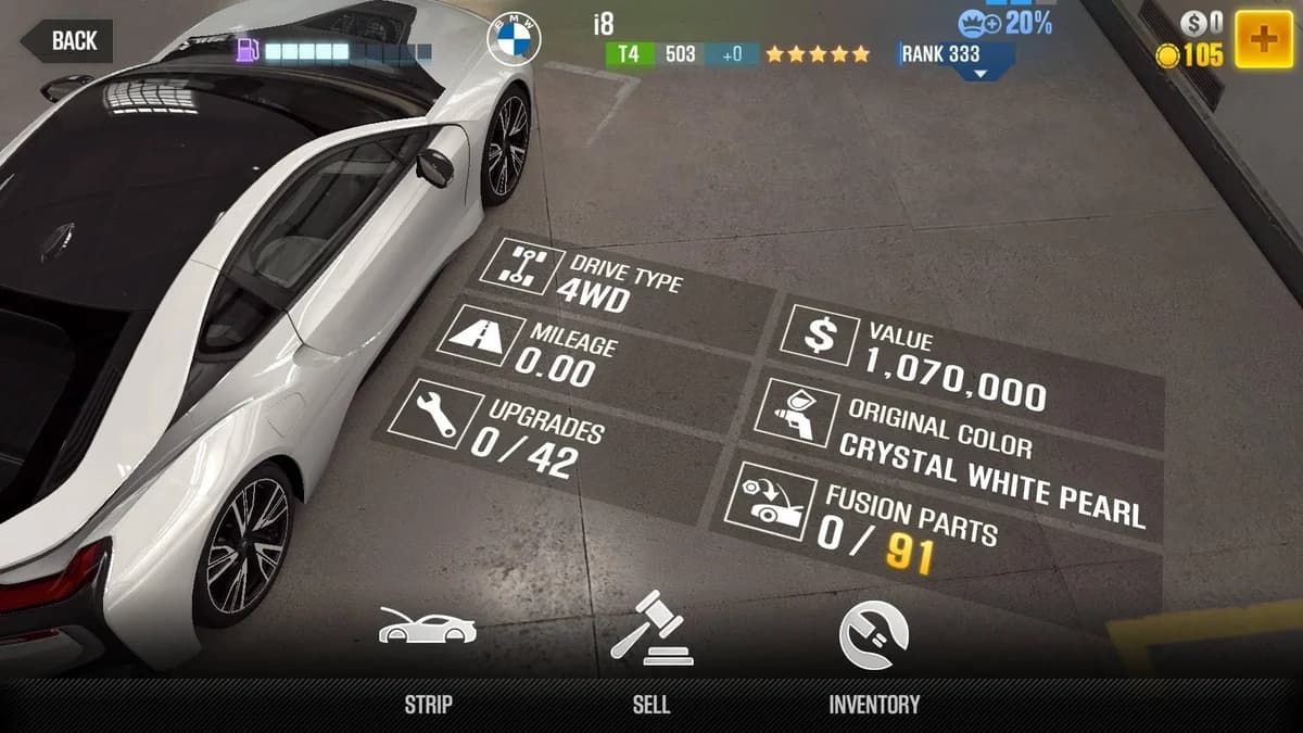 BMW ACS8 CSR2 fusion parts and upgrade breakdown, tier 4 gold star car