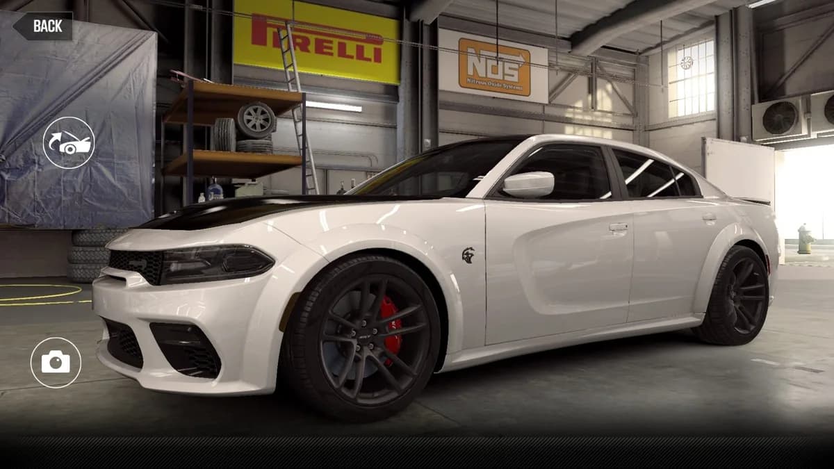 Dodge Charger SRT Hellcat Redeye CSR2 season prize car in White Knuckle