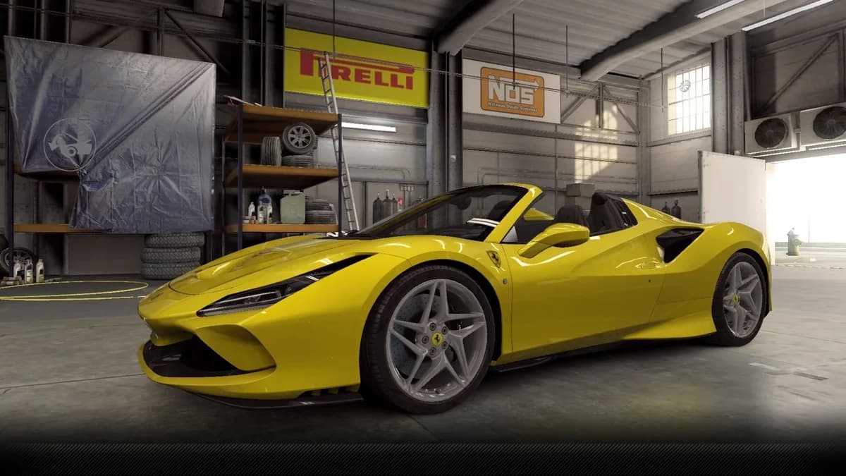 Ferrari F8 Spider CSR2 season prize car in GialloModena