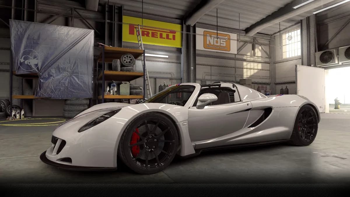 Hennessey Venom GT Spyder WFE CSR2 season prize car in AspenWhite