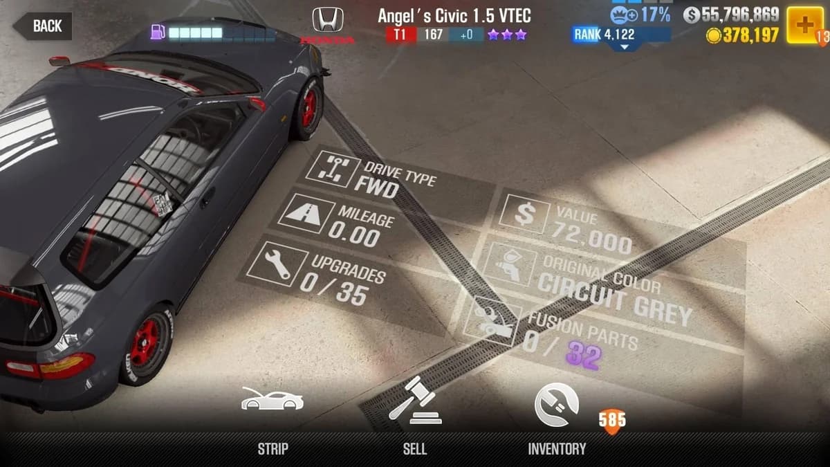 Angel's Honda Civic 1.5 VTEC CSR2 fusion parts and upgrade breakdown, tier 1 purple star car