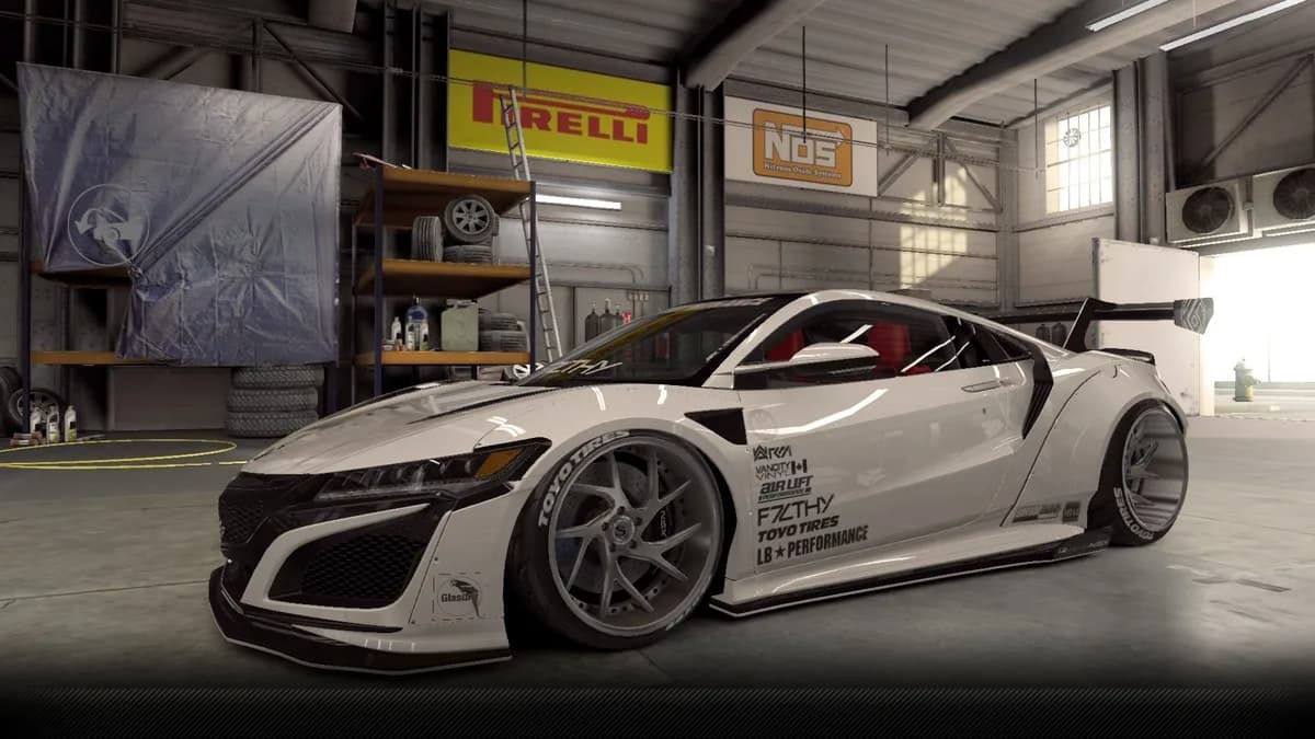Honda LB NSX CSR2 season prize car in ChampionshipWhite