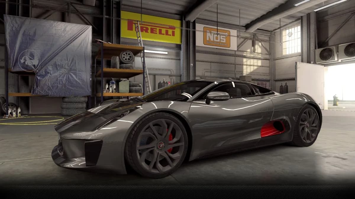 Jaguar C-X75 CSR2 season prize car in AmmoniteGrey