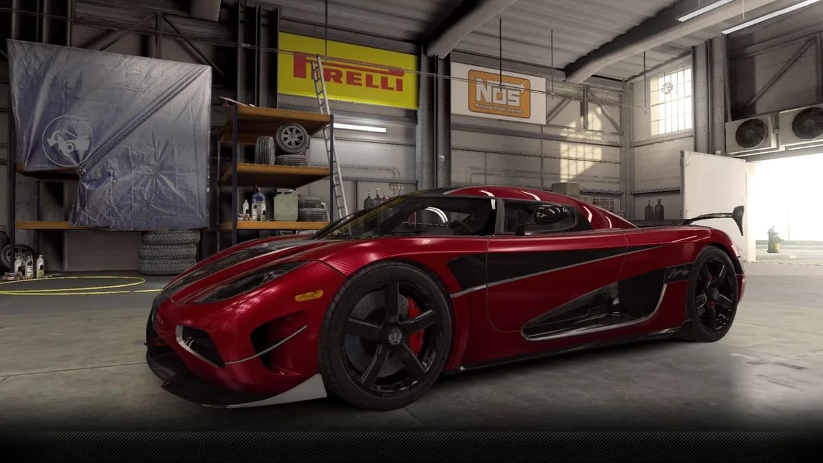 Koenigsegg Agera RS CSR2 season prize car in MetallicBurgundyRed