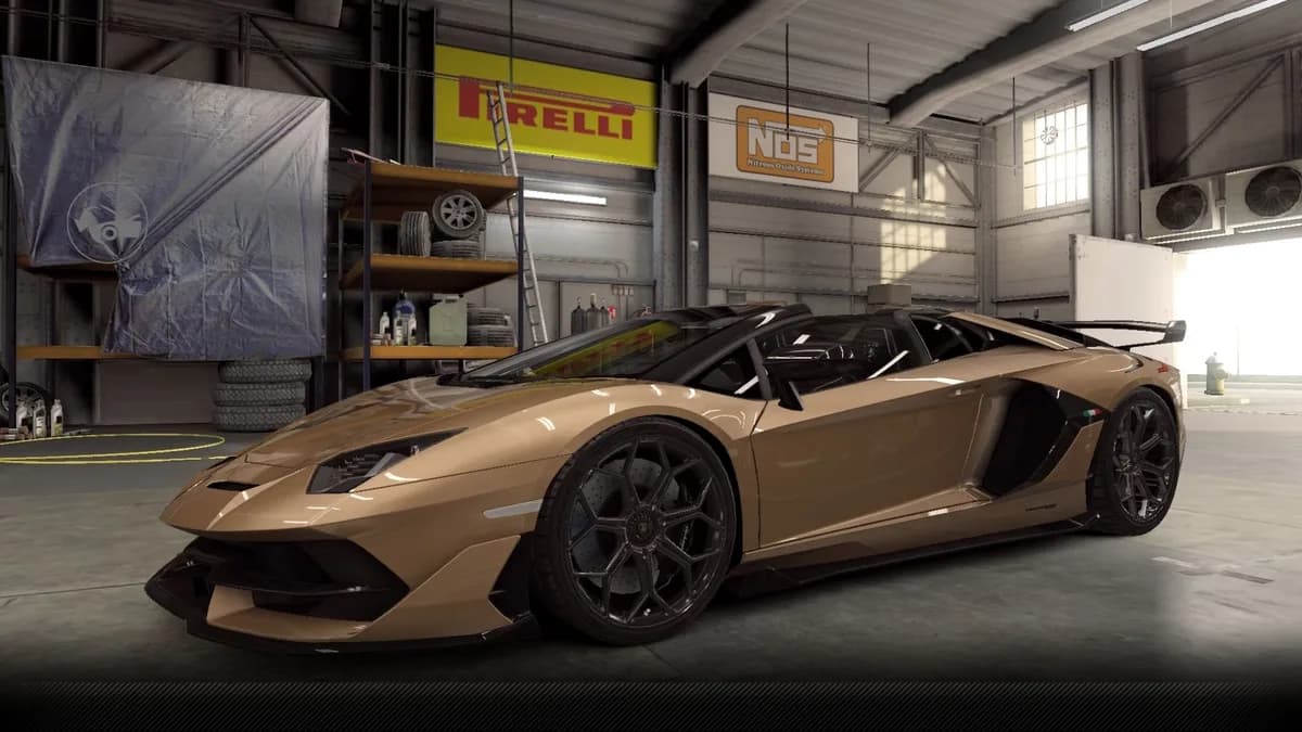 Lamborghini Aventador SVJ Roadster CSR2 season prize car in OroElios