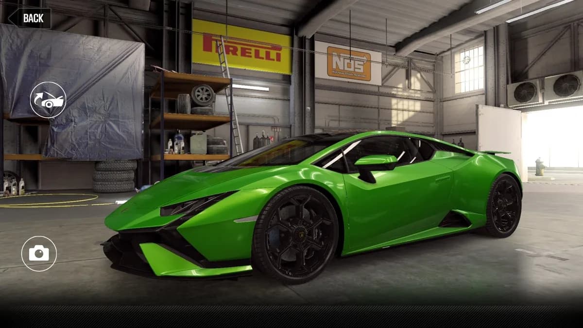 Lamborghini Huracán Tecnica CSR2 season prize car in VerdeSelvans