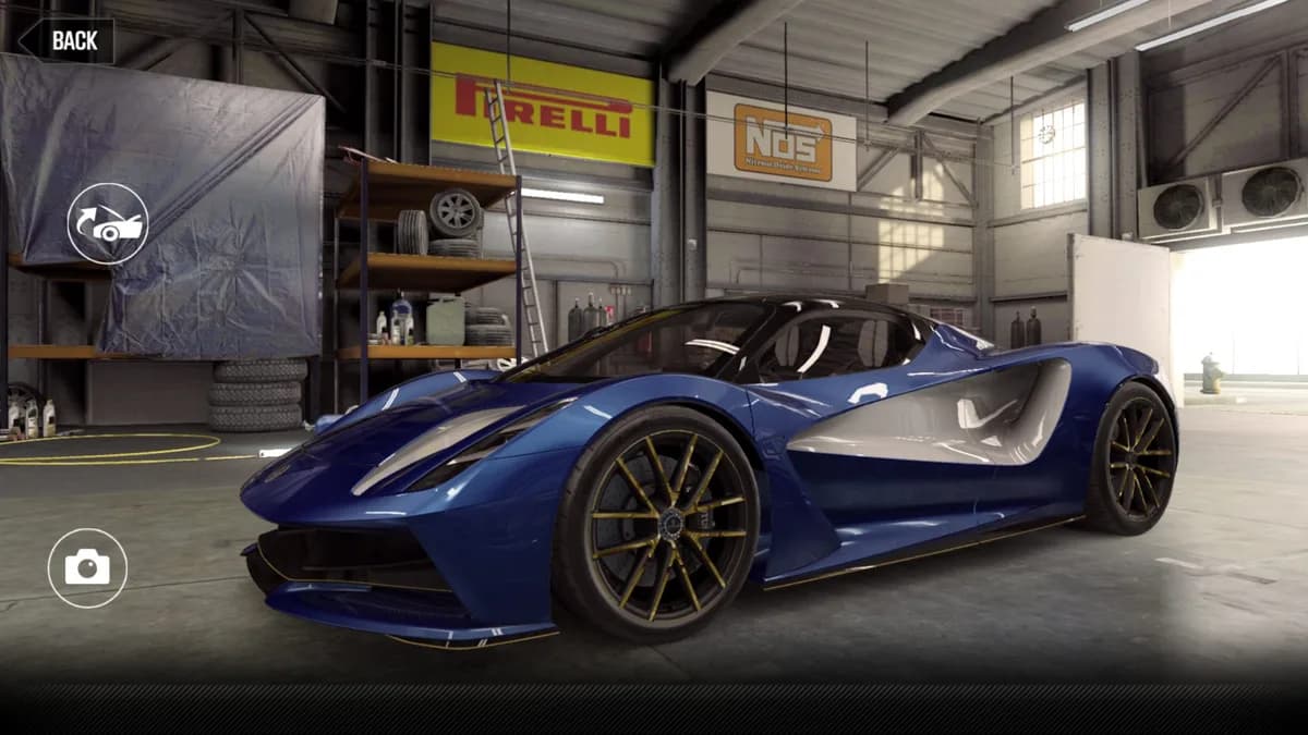 Lotus Evija CSR2 season prize car in LapisBlue