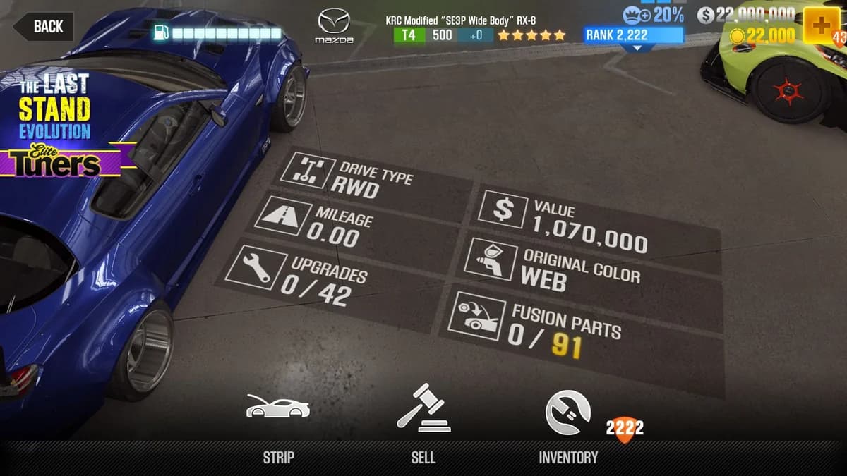 Mazda KRC Modified ''SE3P Wide Body'' RX-8 CSR2 fusion parts and upgrade breakdown, tier 4 purple star car