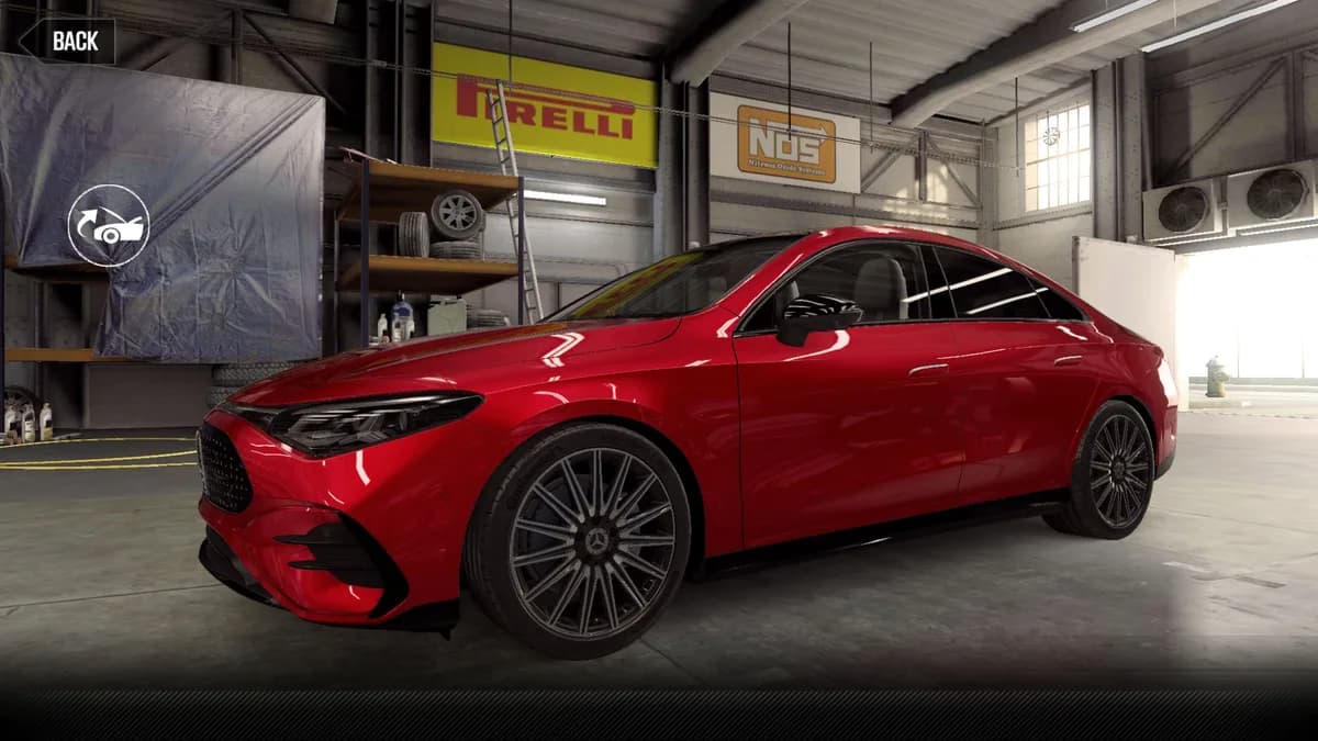 Mercedes-Benz CLA 350 4Matic with EQ Technology AMG Line Plus CSR2 season prize car in ManufakturPatagoniaRed