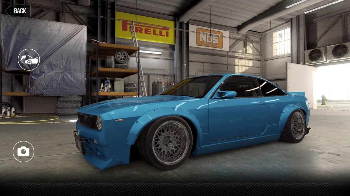 Nissan Rocket Bunny Boss Aero 240SX (S14) CSR2 season prize car in SummerBlue