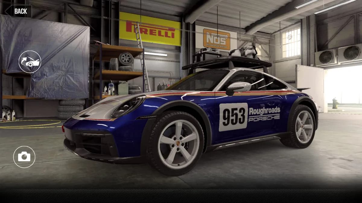 Porsche 911 Rallye CSR2 season prize car in White!GentianBlue