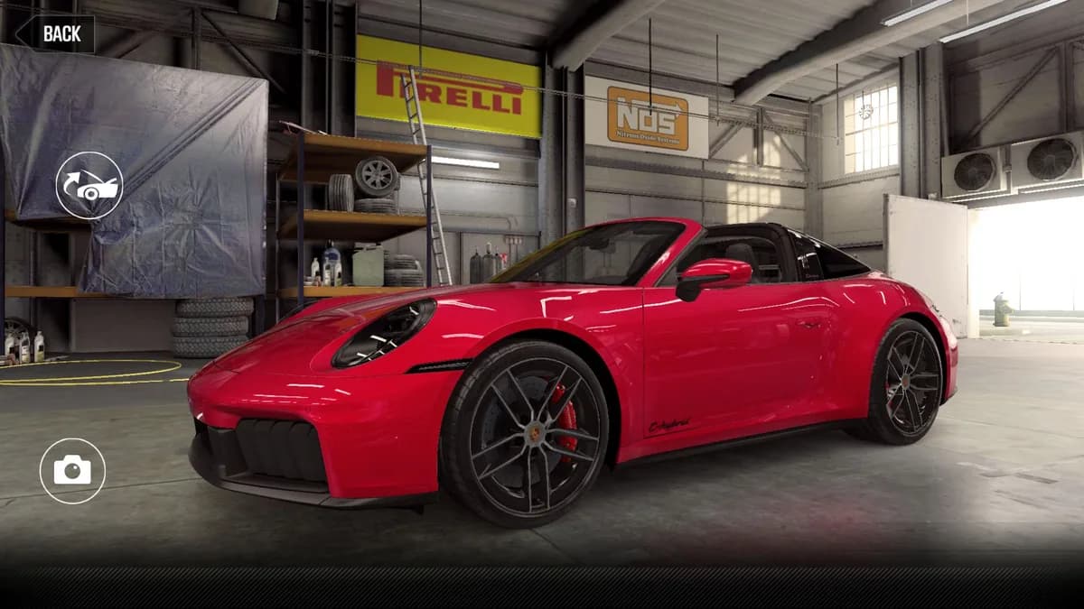 Porsche 911 Targa 4 GTS (992.2) CSR2 season prize car in GuardsRed