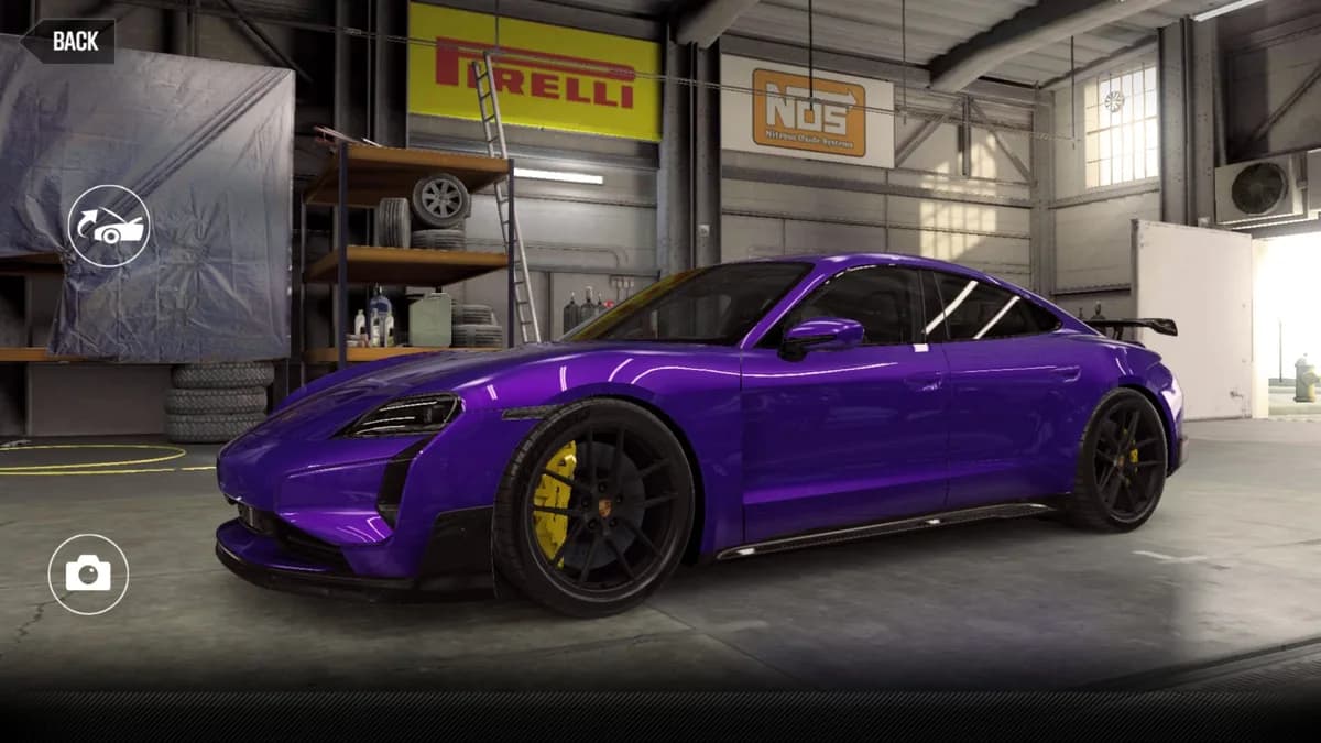 Porsche Taycan Turbo GT CSR2 season prize car in PurpleSky