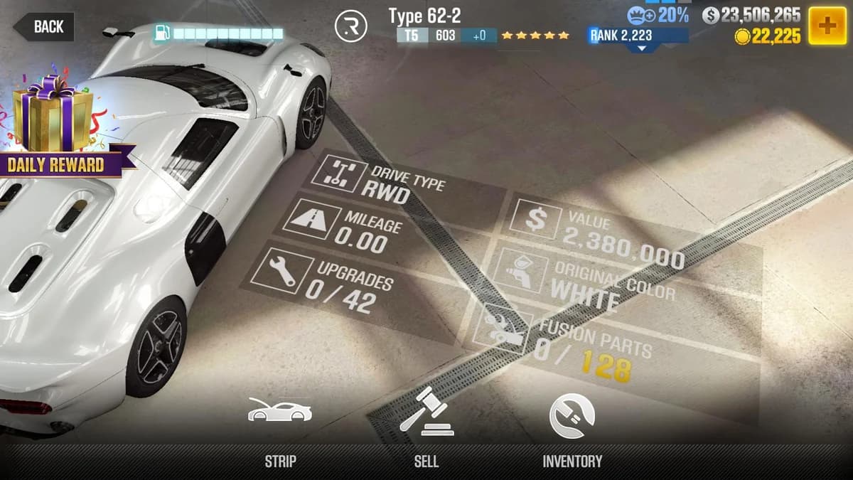 RadFord Type 62-2 CSR2 fusion parts and upgrade breakdown, tier 5 gold star car