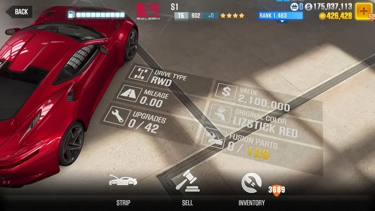 Saleen S1 CSR2 fusion parts and upgrade breakdown, tier 5 gold star car