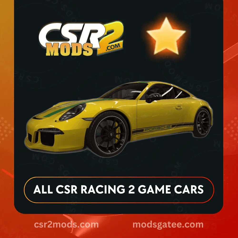 CSR2 Porsche 911 R Gold Stars Car | CSR2 MODS