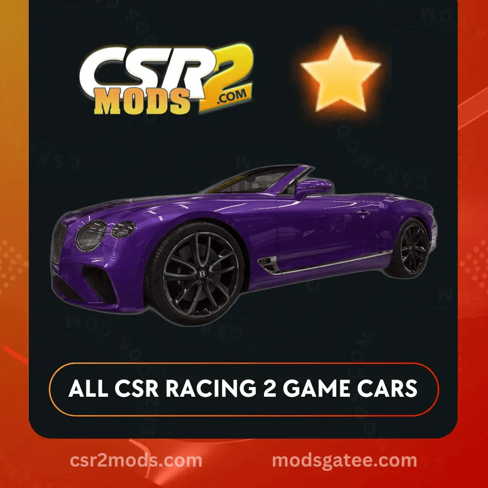 CSR2 Bentley Continental Gt Convertible Gold Stars Car | CSR2 MODS