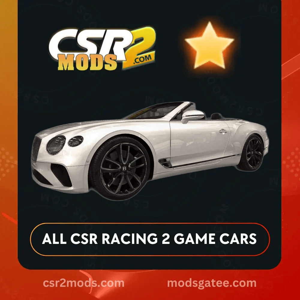 CSR2 Bentley Continental Gt Convertible Gold Stars Car | CSR2 MODS