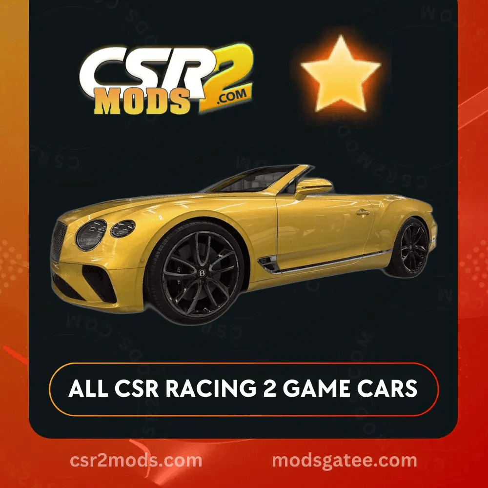 CSR2 Bentley Continental Gt Convertible Gold Stars Car | CSR2 MODS