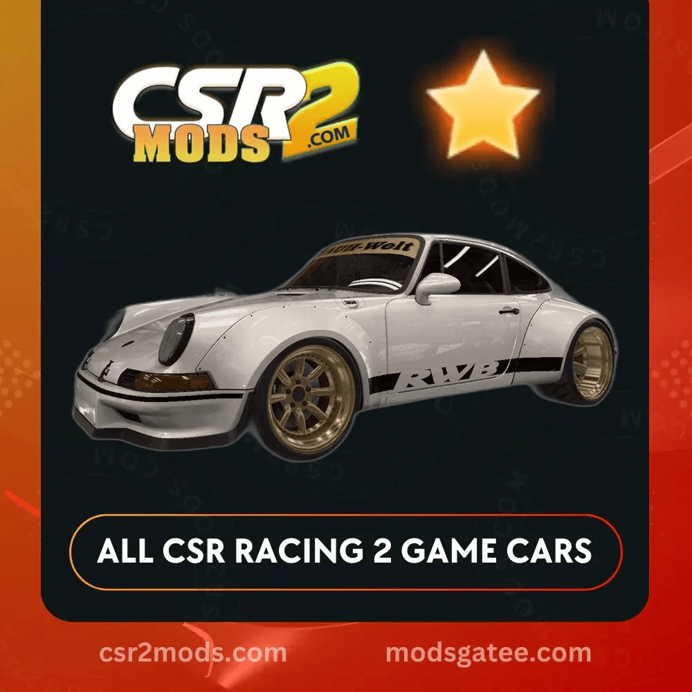 CSR2 Porsche RWB 911 F Series Narro Style Gold Stars Car | CSR2 MODS