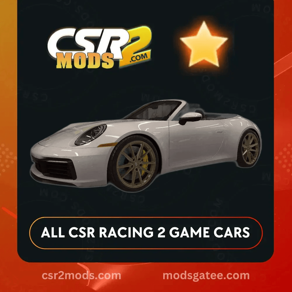 CSR2 Porsche 911 Gold Stars Carrera 4S Cabriolet Gold Stars Car | CSR2 MODS