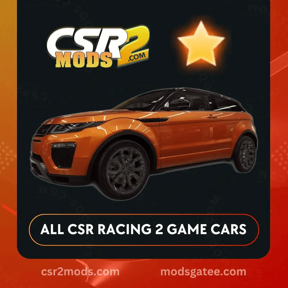 CSR2 Land Rover Range Rover Evoque Gold Stars Car | CSR2 MODS