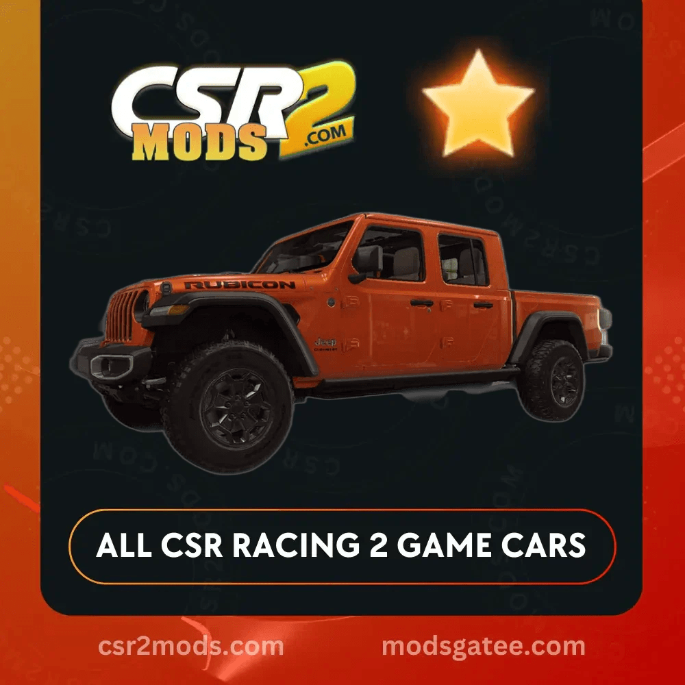 CSR2 Jeep Gladiator Rubicon Gold Stars Car | CSR2 MODS