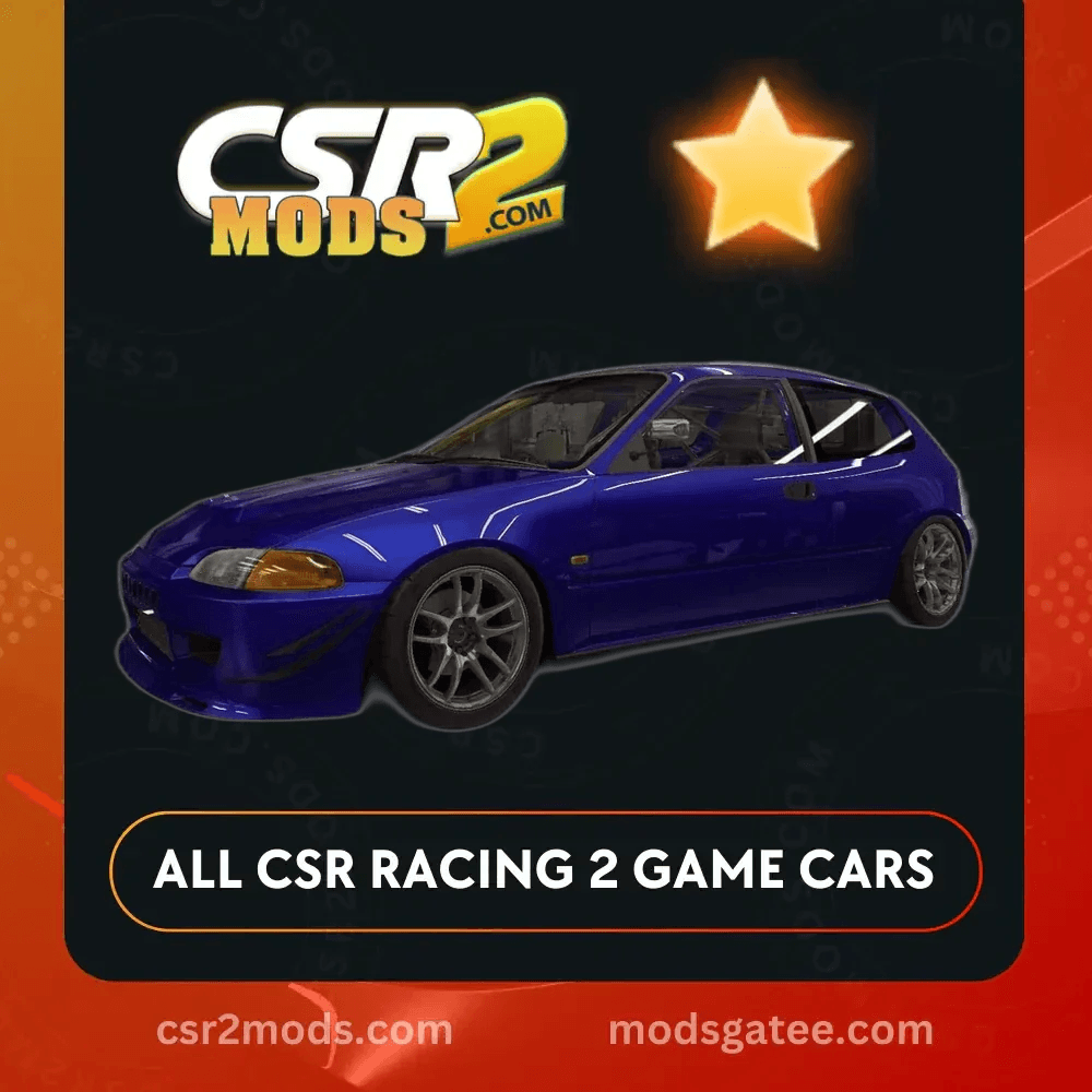 CSR2 Honda Civic 15 VTEC Gold Stars Car | CSR2 MODS
