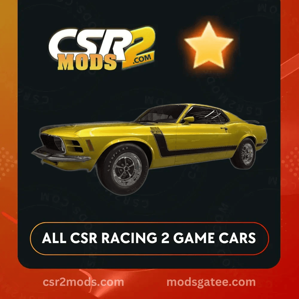 CSR2 Ford Mustang Boss 302 Gold Stars Car | CSR2 MODS