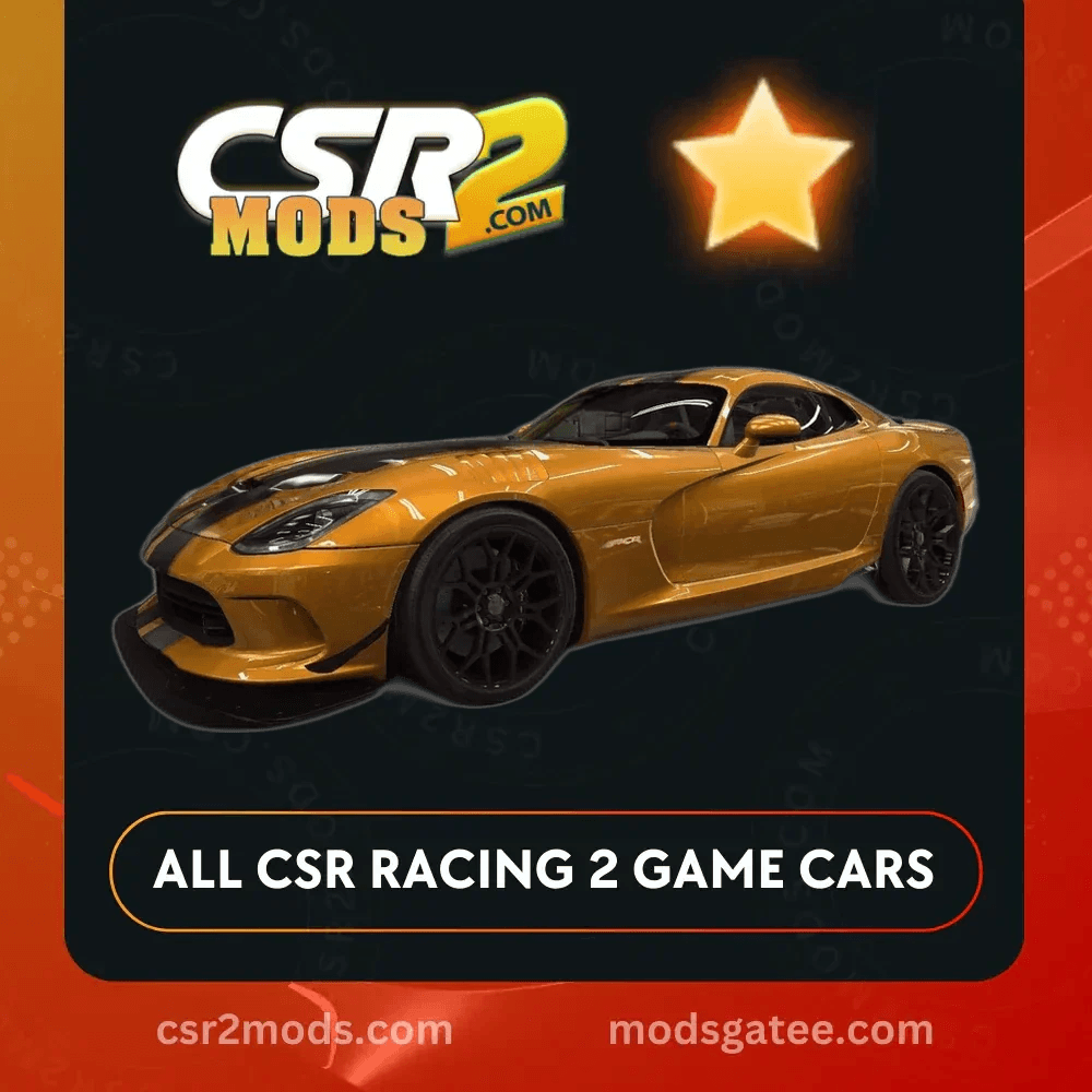 CSR2 Dodge Viper Acr Gold Stars Car | CSR2 MODS