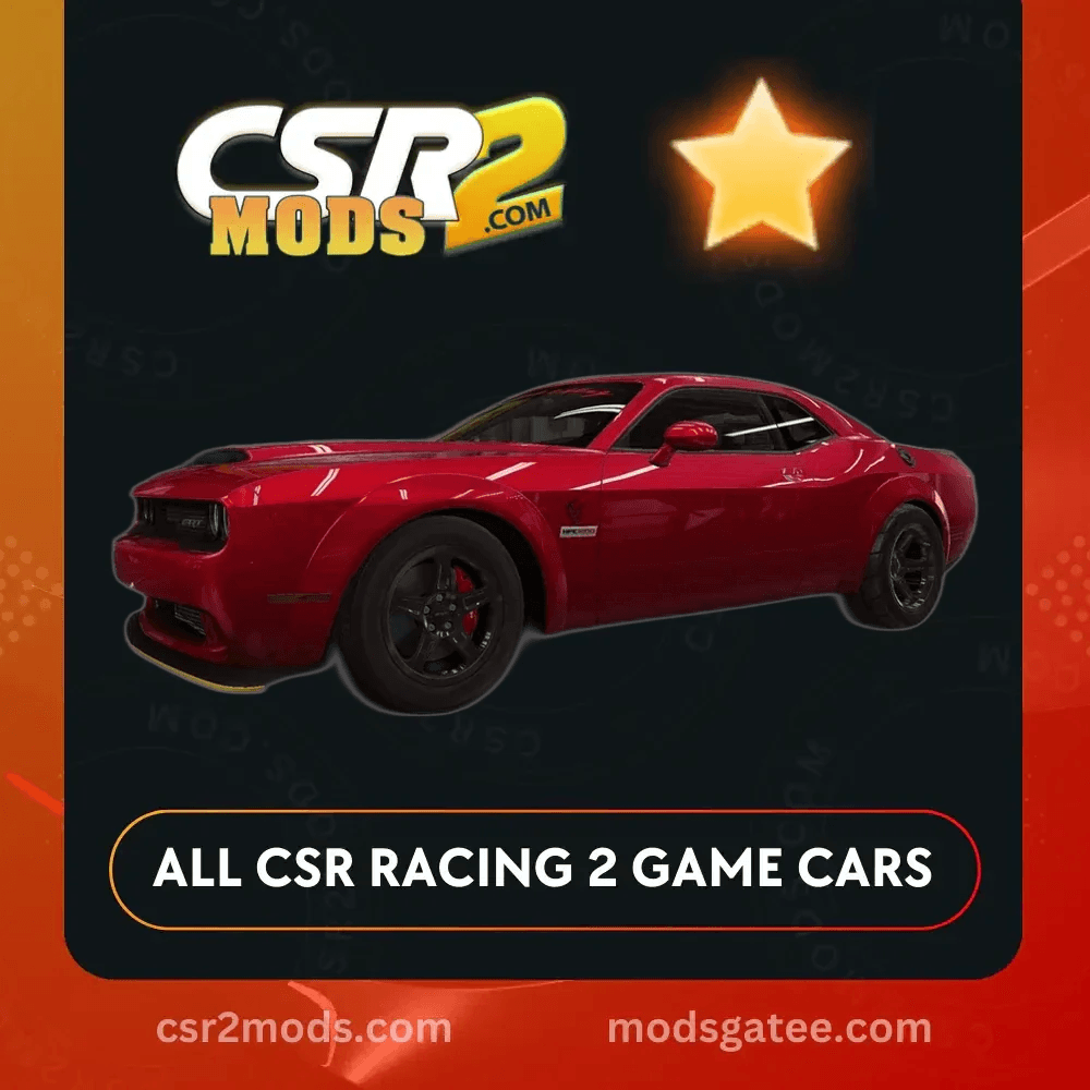 CSR2 Dodge Challenger Srt Demon Hpe1200 Gold Stars Car | CSR2 MODS