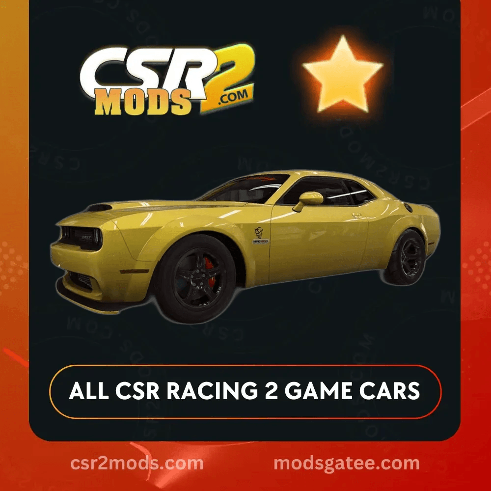 CSR2 Dodge Challenger Srt Demon Hpe1200 Gold Stars Car | CSR2 MODS