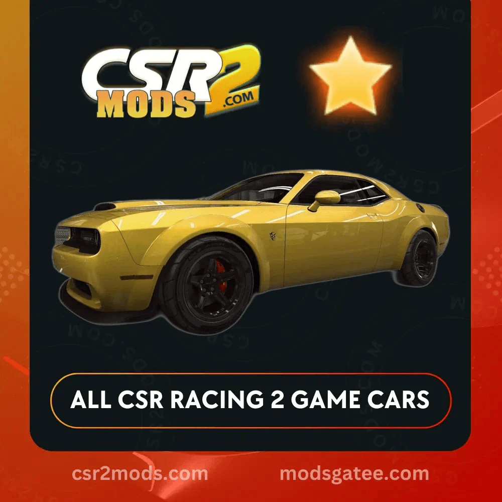 CSR2 Dodge Challenger Srt Demon Gold Stars Car | CSR2 MODS