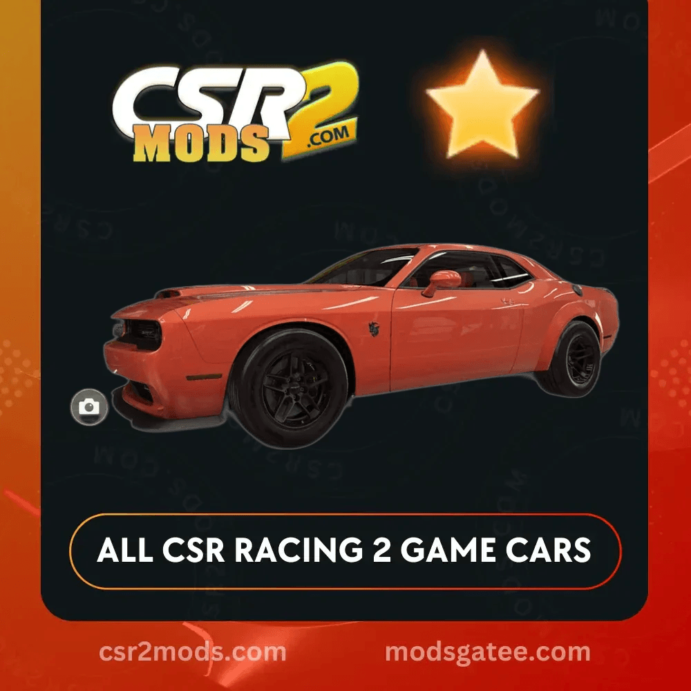 CSR2 Dodge Challenger Srt Demon 170 Gold Stars Car | CSR2 MODS