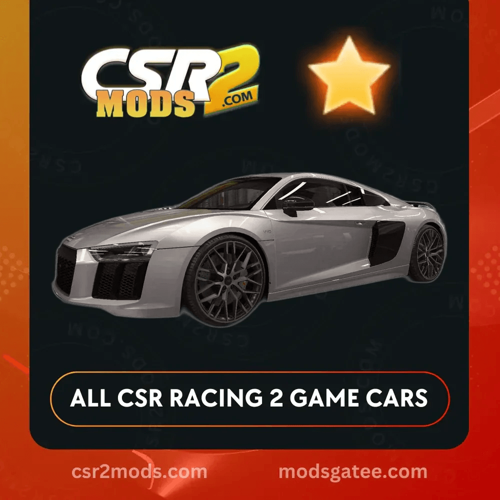 CSR2 Audi, R8 V10 Plus Coupe 2016 Gold Stars Car | CSR2 MODS