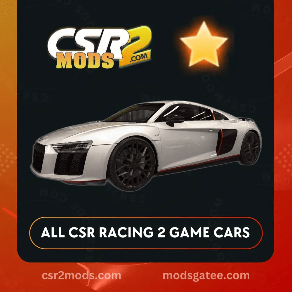CSR2 Audi, R8 V10 Plus Coupe 2016 Gold Stars Car | CSR2 MODS