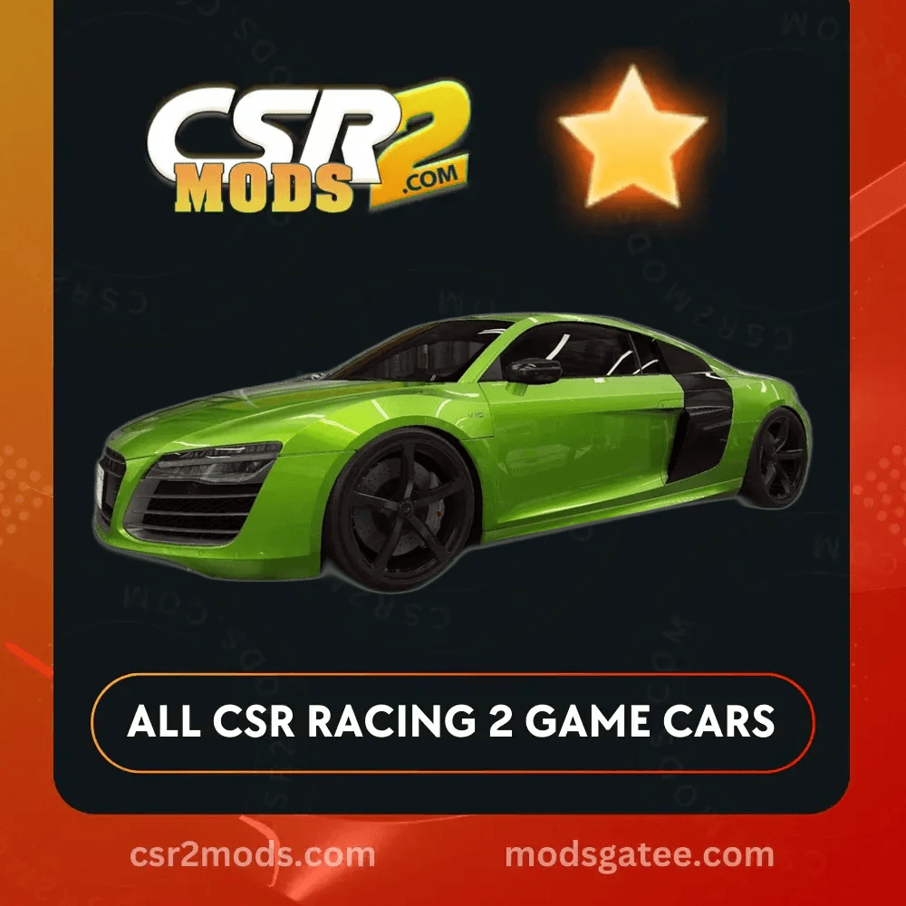 CSR2 Audi, R8 V10 Plus Coupe 2014 Gold Stars Car | CSR2 MODS