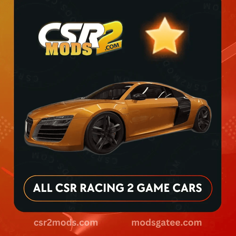 CSR2 Audi, R8 V10 Plus Coupe 2014 Gold Stars Car | CSR2 MODS