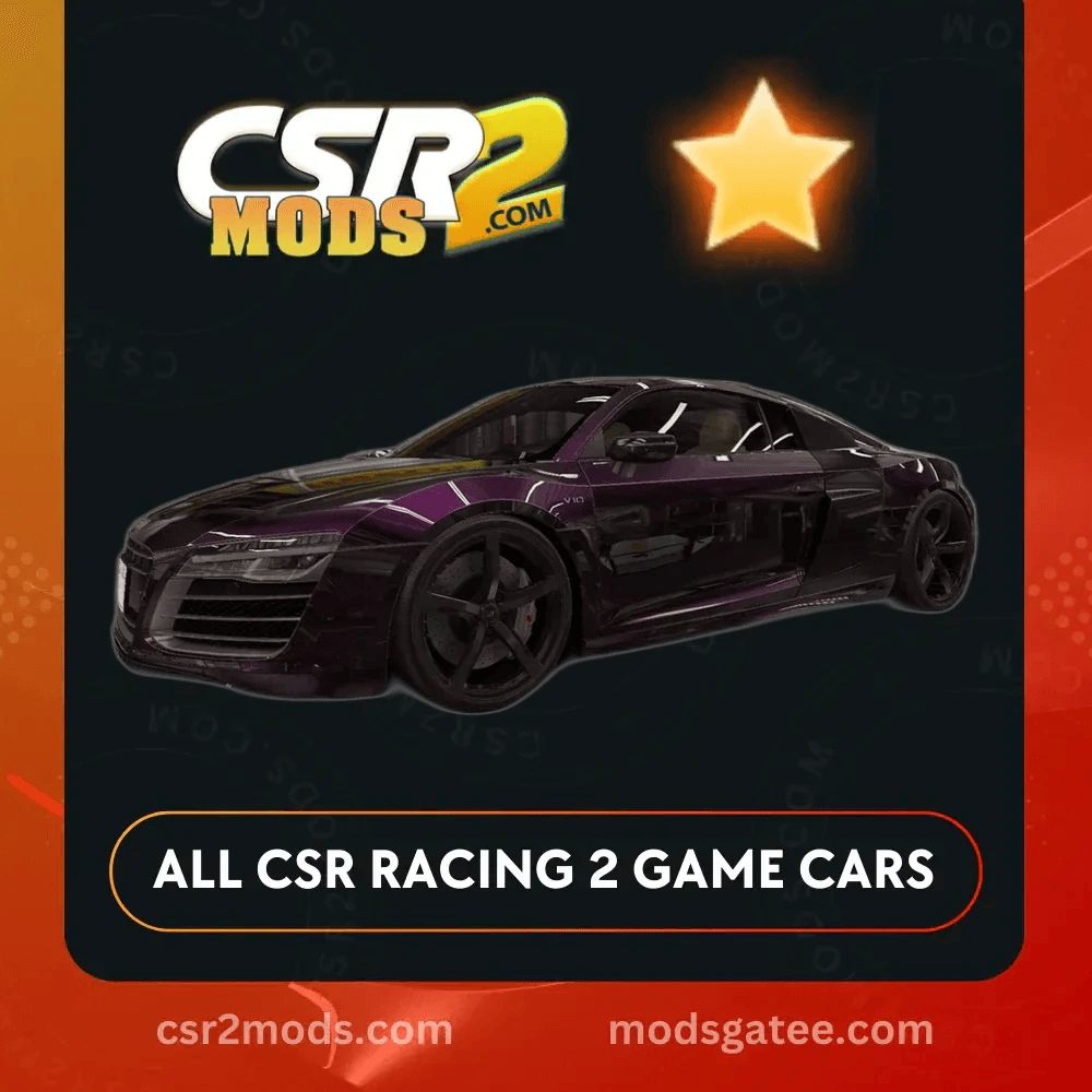CSR2 Audi, R8 V10 Plus Coupe 2014 Gold Stars Car | CSR2 MODS