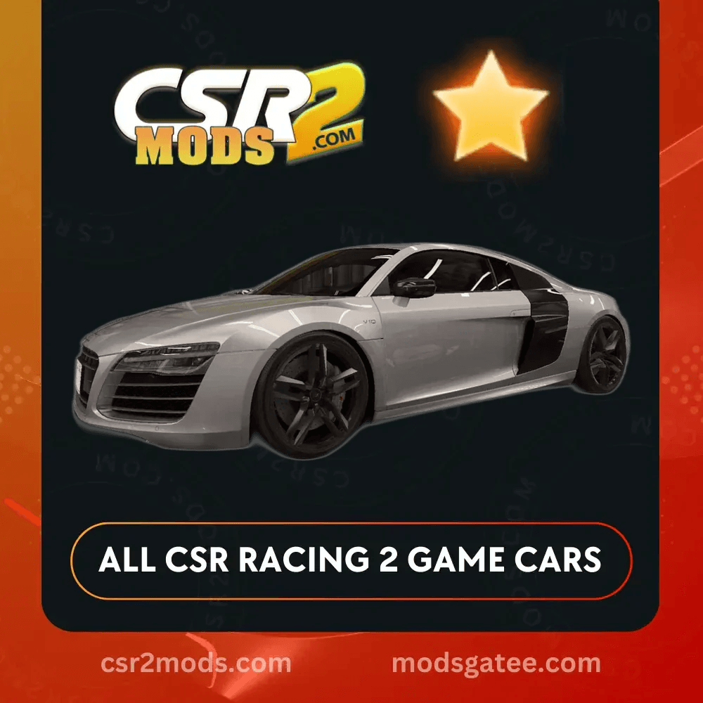 CSR2 Audi, R8 V10 Plus Coupe 2014 Gold Stars Car | CSR2 MODS