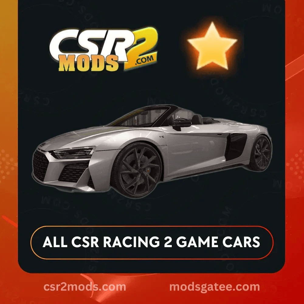 CSR2 Audi, R8 Spyder V10 Gold Stars Car | CSR2 MODS